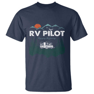 RV Pilot Camping T Shirt Retro Motorhome Travel Vacation Gift TS10 Navy Print Your Wear
