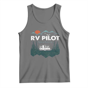 RV Pilot Camping Tank Top Retro Motorhome Travel Vacation Gift TS10 Black Heather Print Your Wear