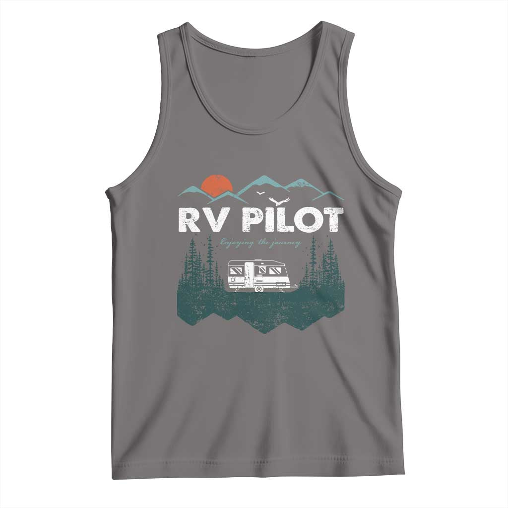 RV Pilot Camping Tank Top Retro Motorhome Travel Vacation Gift TS10 Deep Heather Print Your Wear