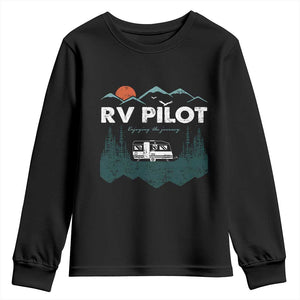 RV Pilot Camping Youth Sweatshirt Retro Motorhome Travel Vacation Gift TS10 Black Print Your Wear