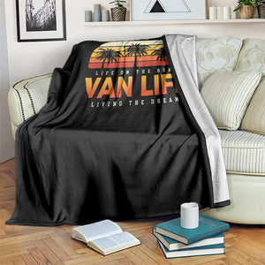 Van Life Throw Blanket Retro Camping RV Motorhome Travel Vacation Gift TS10 Print Your Wear