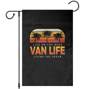Van Life Garden Flag Retro Camping RV Motorhome Travel Vacation Gift TS10 Black Print Your Wear