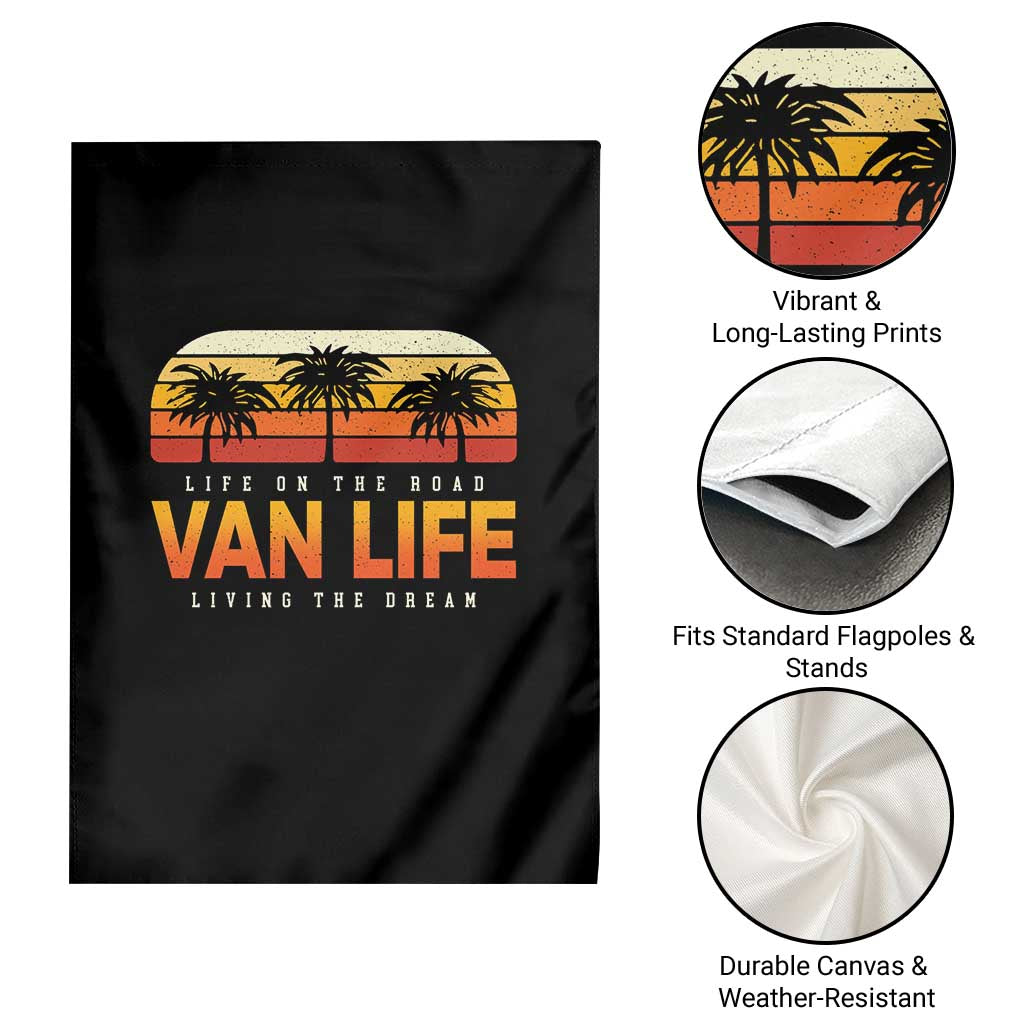 Van Life Garden Flag Retro Camping RV Motorhome Travel Vacation Gift TS10 Print Your Wear