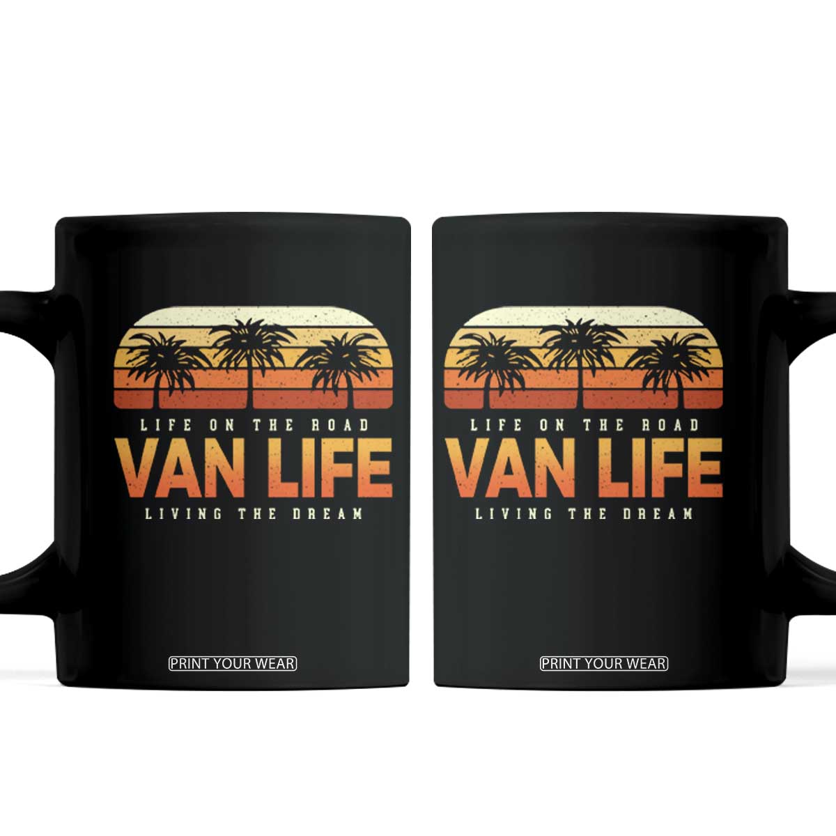 Van Life Coffee Mug Retro Camping RV Motorhome Travel Vacation Gift TS10 Black Print Your Wear