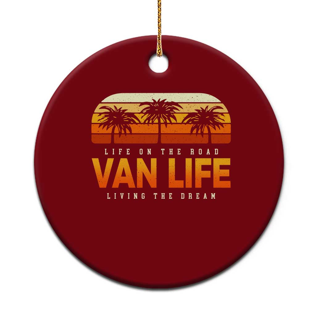 Van Life Ceramic Ornament Retro Camping RV Motorhome Travel Vacation Gift TS10 1pc Red Print Your Wear