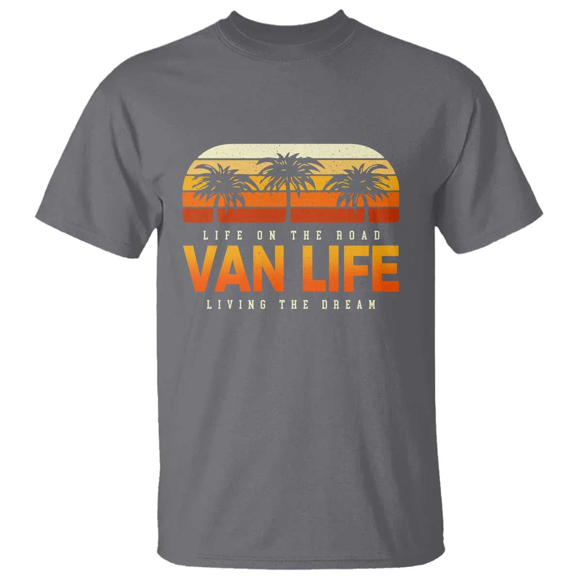 Van Life T Shirt Retro Camping RV Motorhome Travel Vacation Gift TS10 Charcoal Print Your Wear