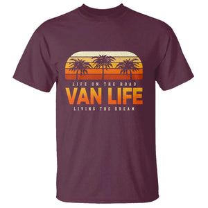 Van Life T Shirt Retro Camping RV Motorhome Travel Vacation Gift TS10 Maroon Print Your Wear