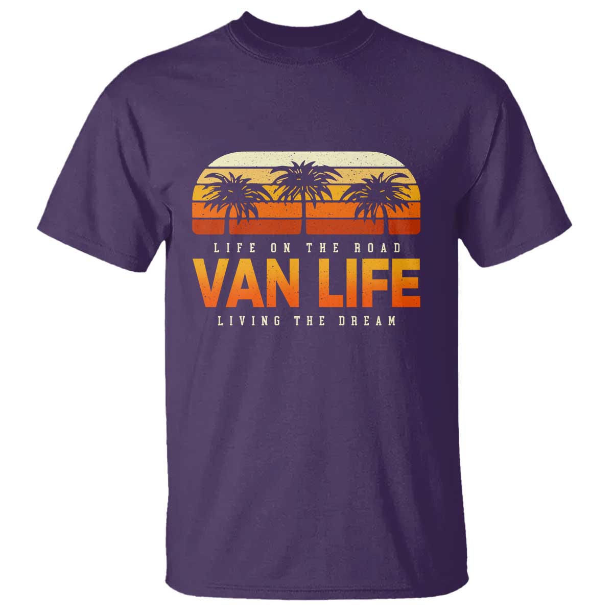 Van Life T Shirt Retro Camping RV Motorhome Travel Vacation Gift TS10 Purple Print Your Wear