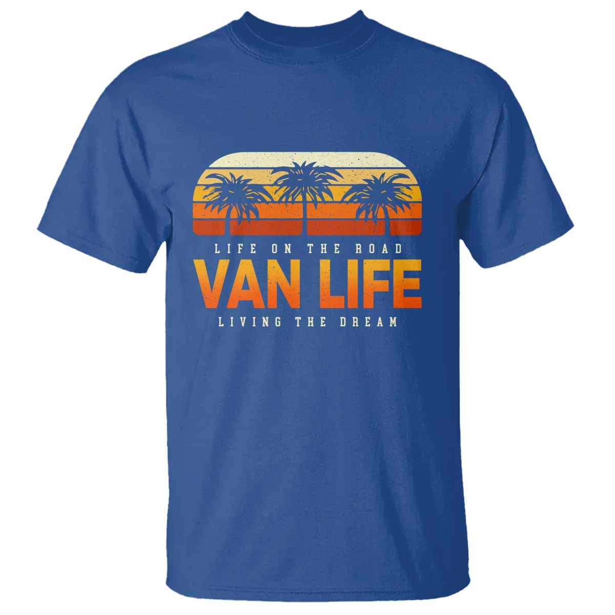 Van Life T Shirt Retro Camping RV Motorhome Travel Vacation Gift TS10 Royal Blue Print Your Wear
