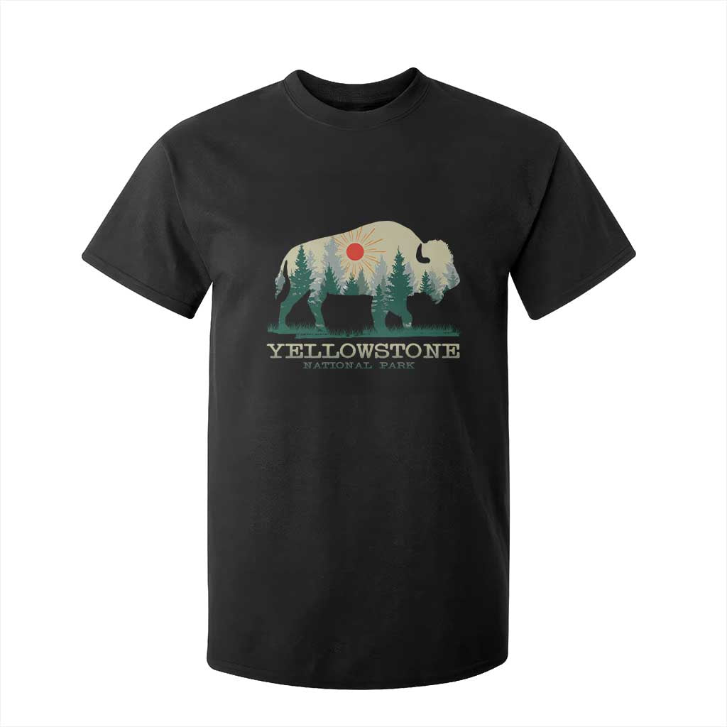 Yellowstone National Park T Shirt For Kid Bison Nature Wildlife Outdoor Hiking Camping Forest TS10 Black Print Your Wear
