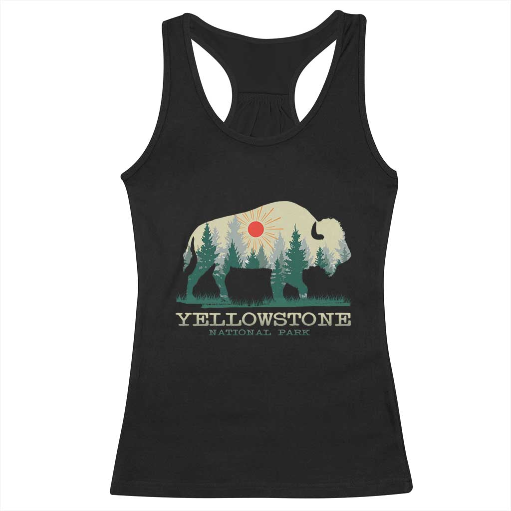 Yellowstone National Park Racerback Tank Top Bison Nature Wildlife Outdoor Hiking Camping Forest TS10 Black Print Your Wear