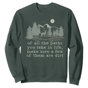 Retro Nature Wildlife Outdoor Sweatshirt Camping Forest Hiking Vintage TS10 Dark Forest Green Print Your Wear