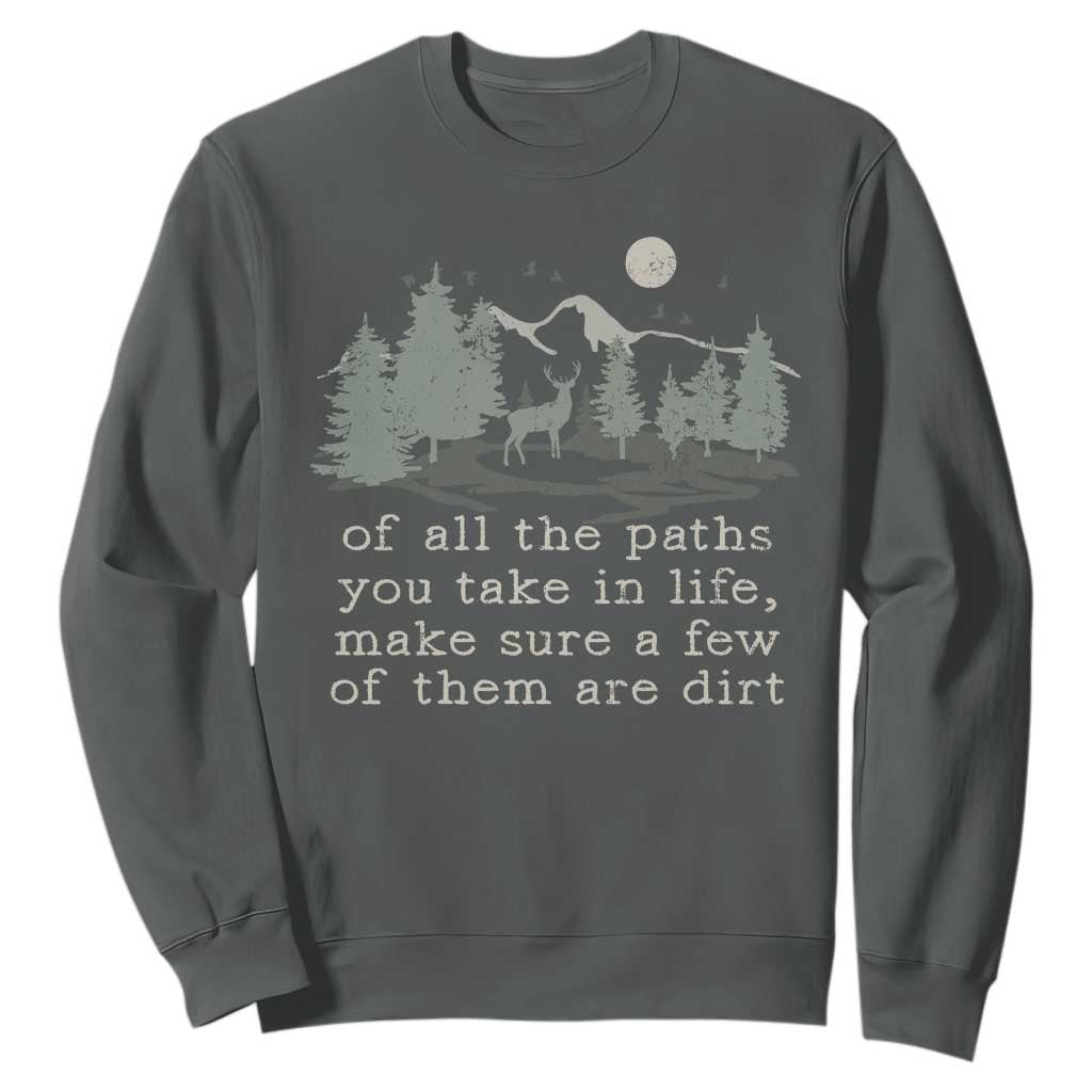 Retro Nature Wildlife Outdoor Sweatshirt Camping Forest Hiking Vintage TS10 Dark Heather Print Your Wear