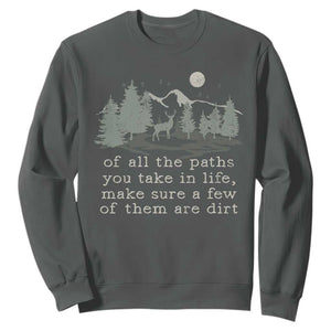 Retro Nature Wildlife Outdoor Sweatshirt Camping Forest Hiking Vintage TS10 Dark Heather Print Your Wear