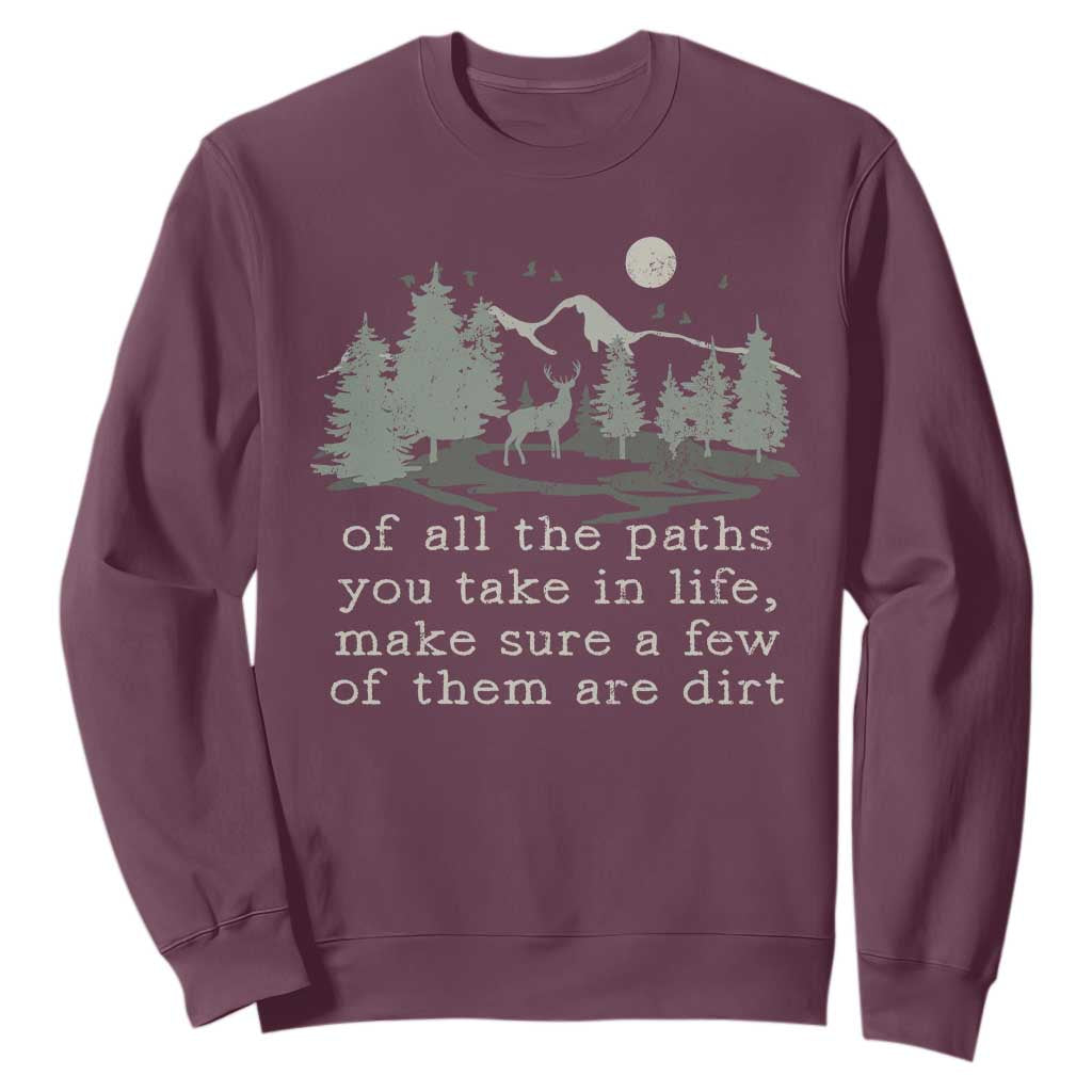 Retro Nature Wildlife Outdoor Sweatshirt Camping Forest Hiking Vintage TS10 Maroon Print Your Wear