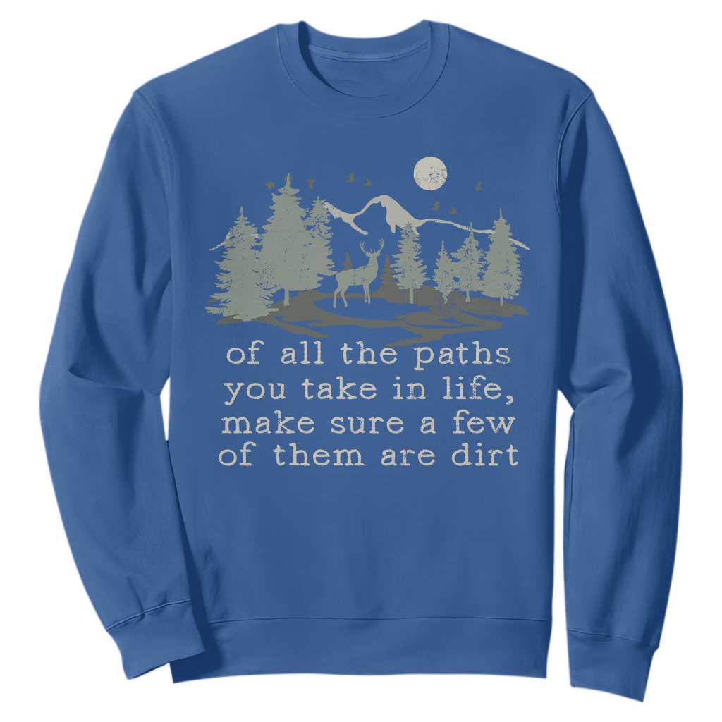 Retro Nature Wildlife Outdoor Sweatshirt Camping Forest Hiking Vintage TS10 Royal Blue Print Your Wear