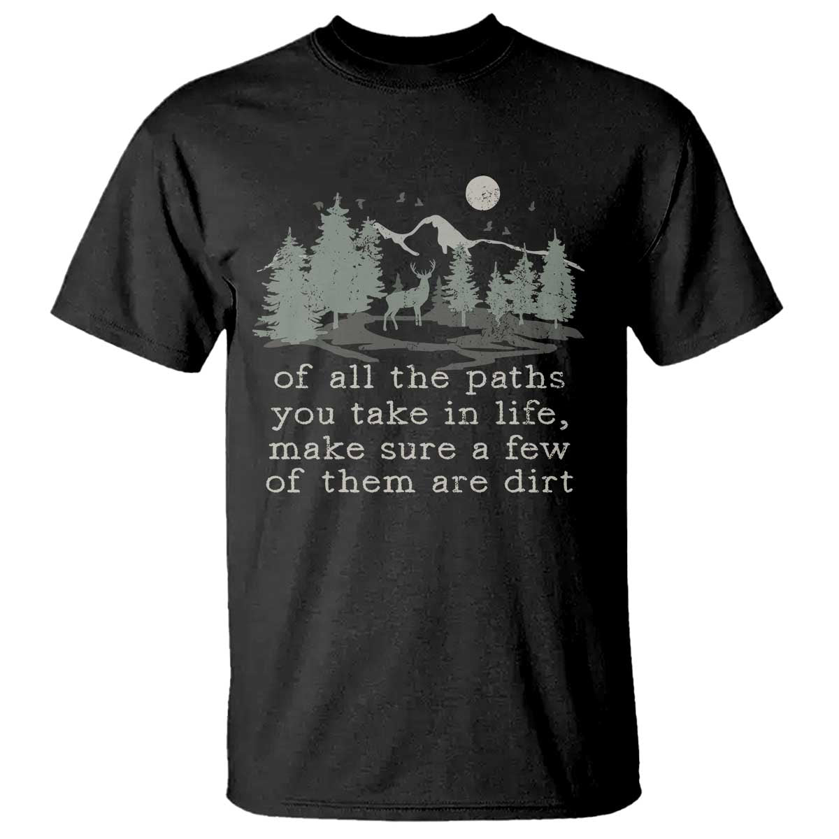 Retro Nature Wildlife Outdoor T Shirt Camping Forest Hiking Vintage TS10 Black Print Your Wear