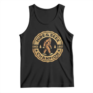 Retro Bigfoot Believer Tank Top Undefeated Sasquatch Hide And Seek Cryptozoology TS10 Black Print Your Wear
