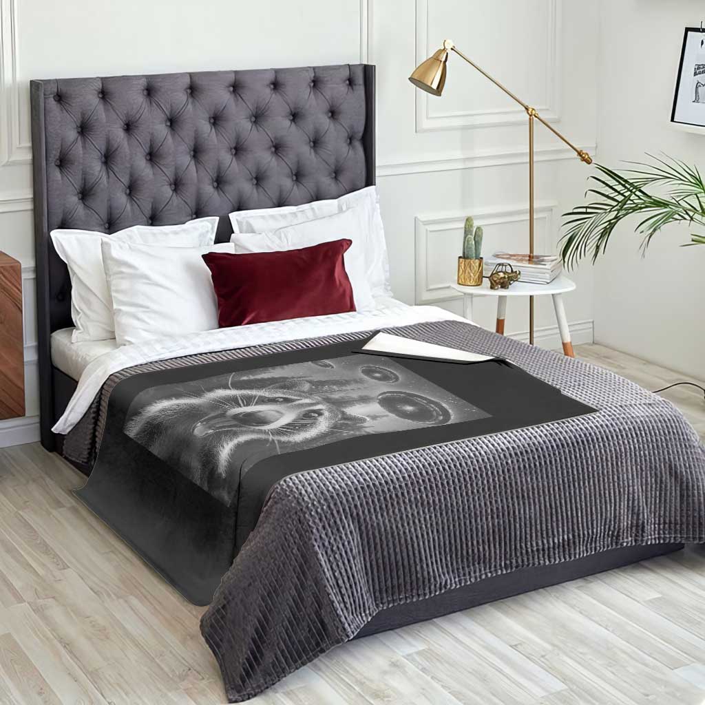 Racoon Meme Throw Blanket Selfie With Alien UFO TS10 Print Your Wear