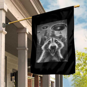 Racoon Meme Garden Flag Selfie With Alien UFO TS10 Print Your Wear