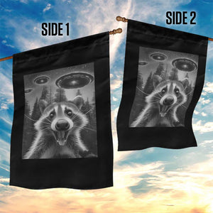 Racoon Meme Garden Flag Selfie With Alien UFO TS10 Print Your Wear