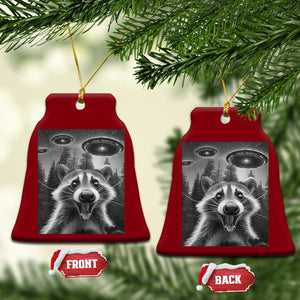 Racoon Meme Ceramic Ornament Selfie With Alien UFO TS10 Print Your Wear