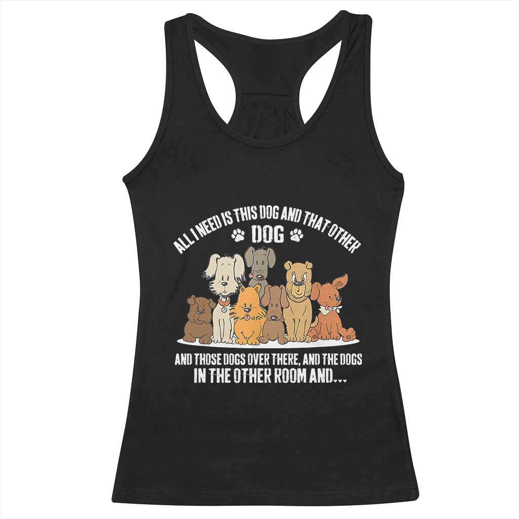 Funny Dog Lover Racerback Tank Top Fur Mama Dad Dog Rescue TS10 Black Print Your Wear