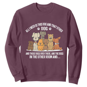 Funny Dog Lover Sweatshirt Fur Mama Dad Dog Rescue TS10 Maroon Print Your Wear