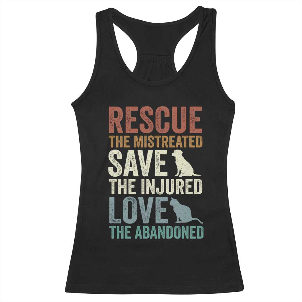 Adopt A Shelter Pet Racerback Tank Top Rescue Save Love Cat Dog Adoption Animal Rescue TS10 Black Print Your Wear