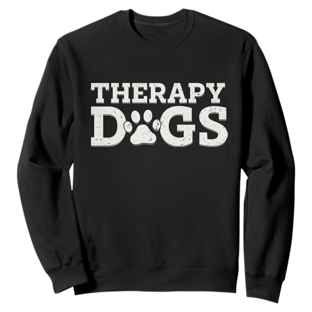Therapy Dog Sweatshirt Classic Retro Varsity Vintage Pet Partners TS10 Black Print Your Wear