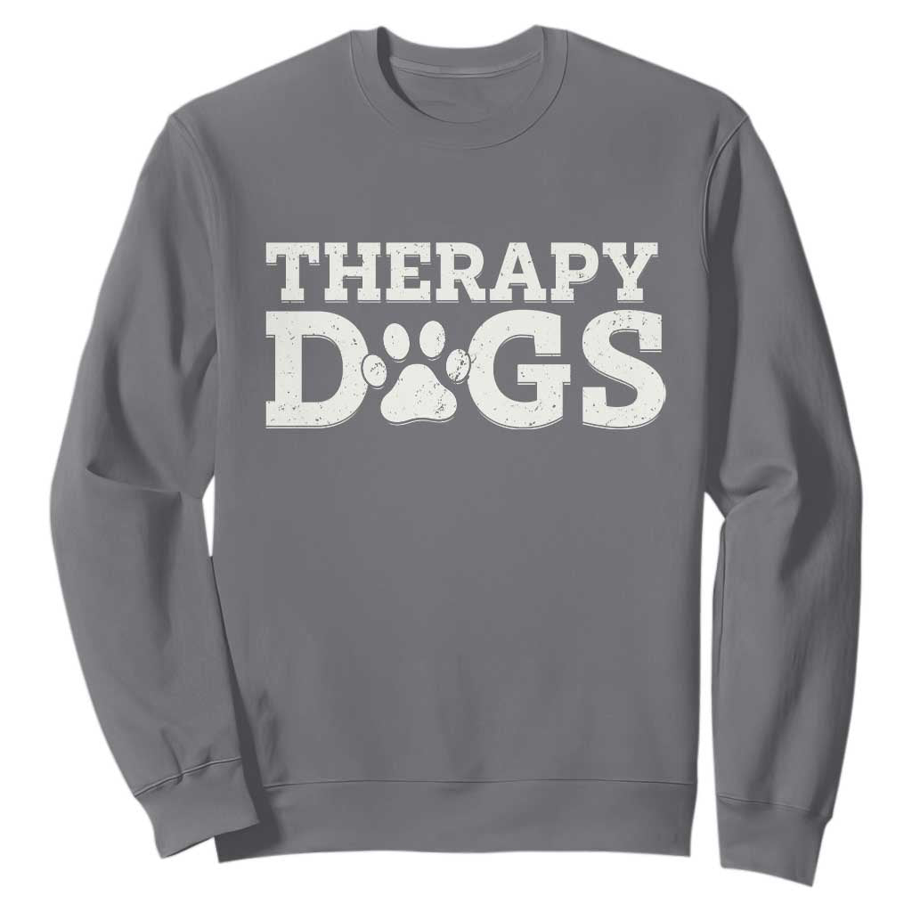 Therapy Dog Sweatshirt Classic Retro Varsity Vintage Pet Partners TS10 Charcoal Print Your Wear