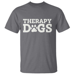 Therapy Dog T Shirt Classic Retro Varsity Vintage Pet Partners TS10 Charcoal Print Your Wear