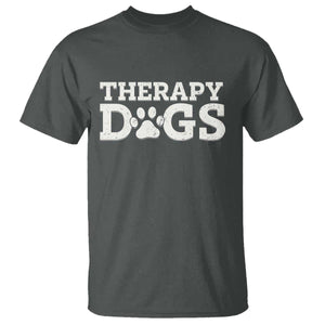 Therapy Dog T Shirt Classic Retro Varsity Vintage Pet Partners TS10 Dark Heather Print Your Wear