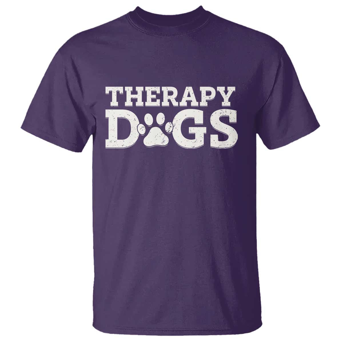 Therapy Dog T Shirt Classic Retro Varsity Vintage Pet Partners TS10 Purple Print Your Wear