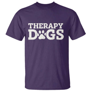 Therapy Dog T Shirt Classic Retro Varsity Vintage Pet Partners TS10 Purple Print Your Wear