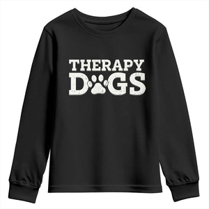 Therapy Dog Youth Sweatshirt Classic Retro Varsity Vintage Pet Partners TS10 Black Print Your Wear