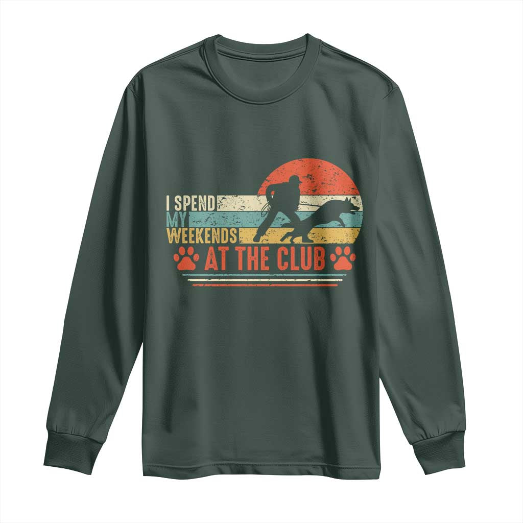 Funny IGP Bite Work Long Sleeve Shirt Schutzhund Dog Training TS10 Dark Forest Green Print Your Wear