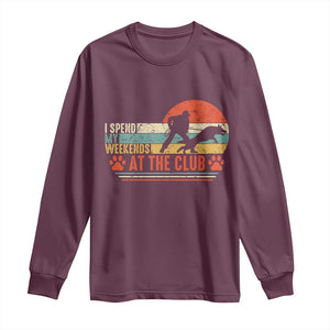 Funny IGP Bite Work Long Sleeve Shirt Schutzhund Dog Training TS10 Maroon Print Your Wear