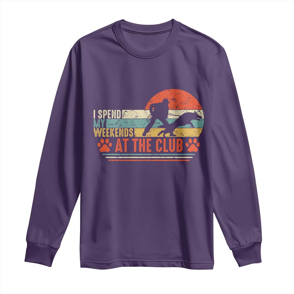 Funny IGP Bite Work Long Sleeve Shirt Schutzhund Dog Training TS10 Purple Print Your Wear