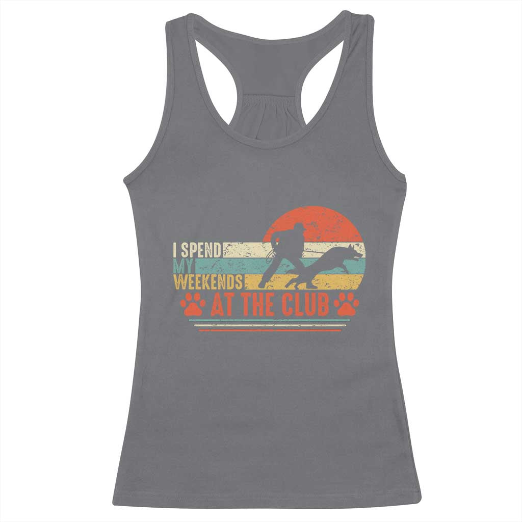 Funny IGP Bite Work Racerback Tank Top Schutzhund Dog Training TS10 Charcoal Print Your Wear
