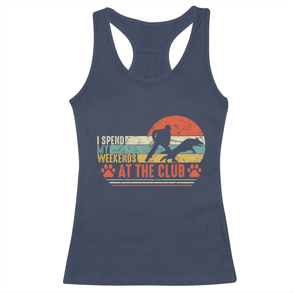 Funny IGP Bite Work Racerback Tank Top Schutzhund Dog Training TS10 Navy Print Your Wear
