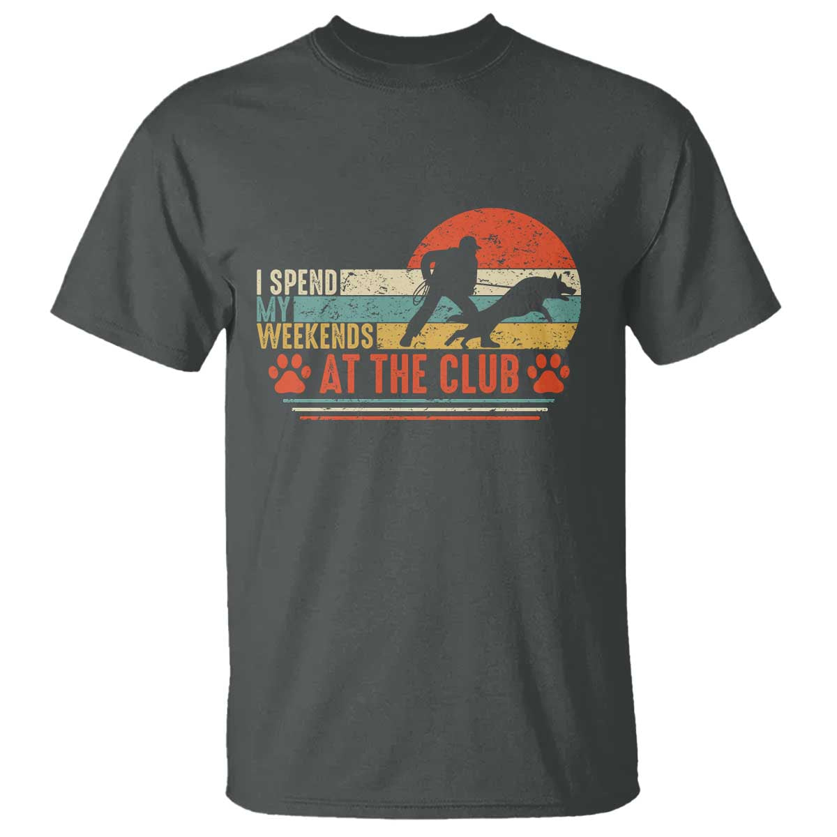 Funny IGP Bite Work T Shirt Schutzhund Dog Training TS10 Dark Heather Print Your Wear