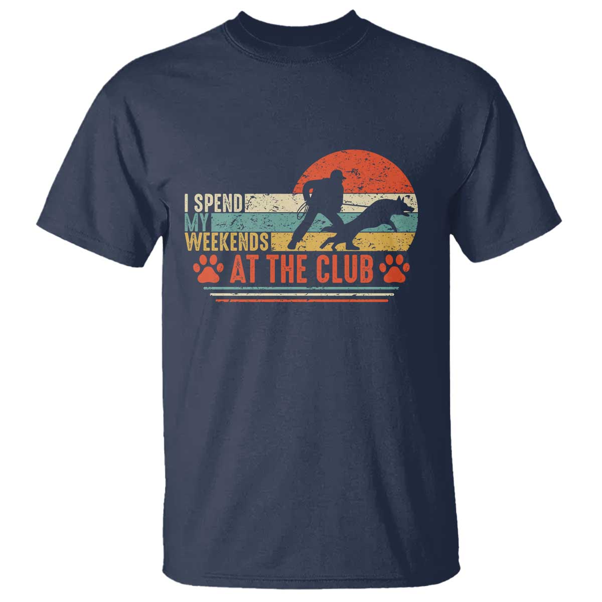 Funny IGP Bite Work T Shirt Schutzhund Dog Training TS10 Navy Print Your Wear
