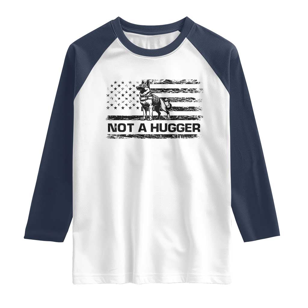 Belgian Malinois American Flag Raglan Shirt K9 Dog Lovers German Shepherd TS10 White Navy Print Your Wear
