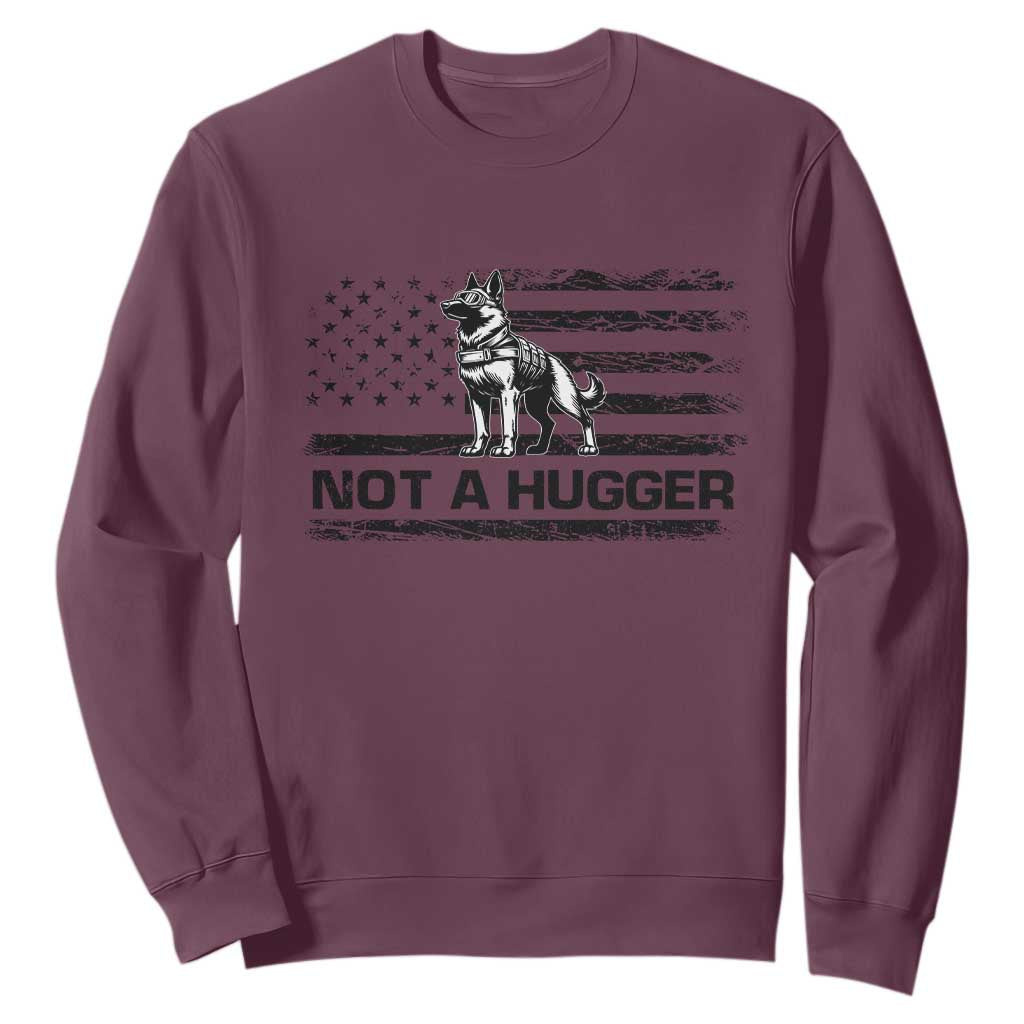 Belgian Malinois American Flag Sweatshirt K9 Dog Lovers German Shepherd TS10 Maroon Print Your Wear