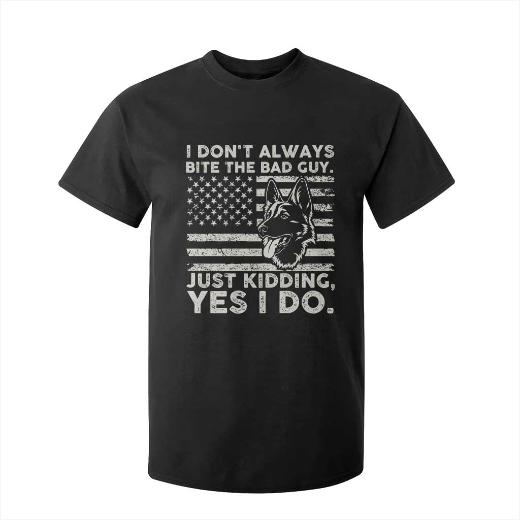 Funny K9 T Shirt For Kid Belgian Malinois American Flag Police Officer TS10 Black Print Your Wear