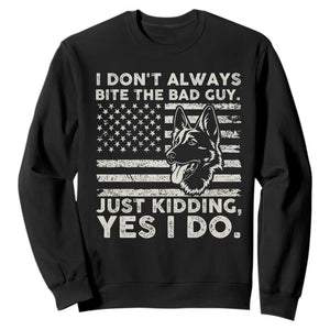 Funny K9 Sweatshirt Belgian Malinois American Flag Police Officer TS10 Black Print Your Wear
