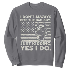 Funny K9 Sweatshirt Belgian Malinois American Flag Police Officer TS10 Charcoal Print Your Wear
