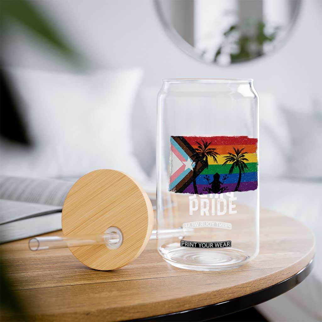 Puerto Rican LGBTQ Glass Can Boricua Rainbow Flag Pride TS10 Print Your Wear