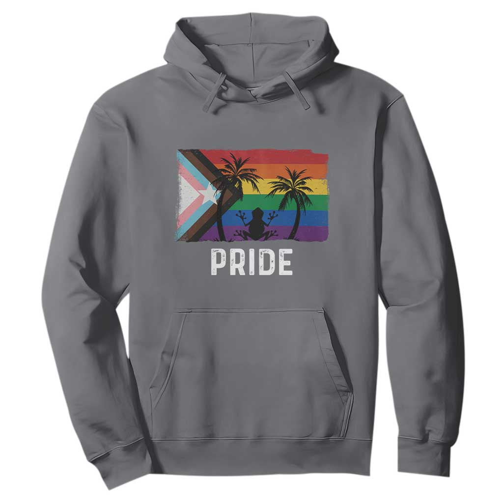 Puerto Rican LGBTQ Hoodie Boricua Rainbow Flag Pride TS10 Charcoal Print Your Wear